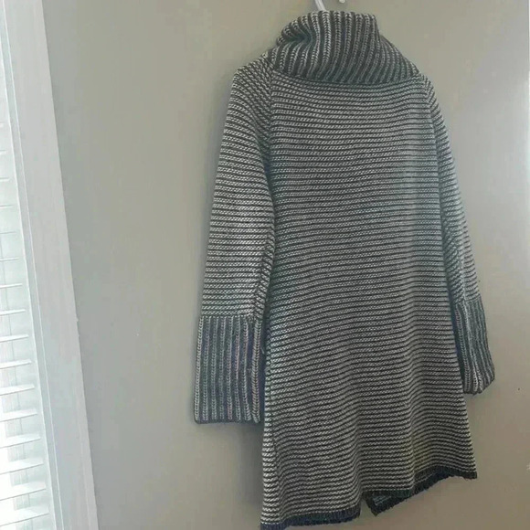 [S/M]Elisabetta Franchi Made in Italy Wool/Alpaca  WMN Gray Black Tunic Sweater - Picture 9 of 9